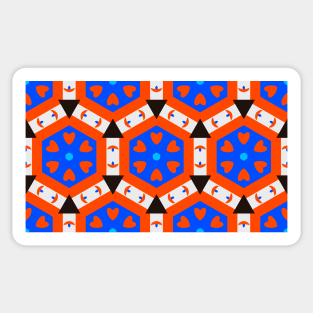 bright colorful geometric pattern Sticker